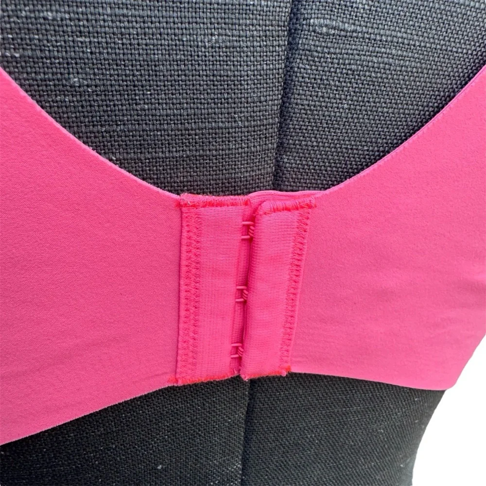 Aerie Smoothez Bra Size XXL Hot Pink Wireless No Padding Unlined Stretchy - Picture 3 of 6